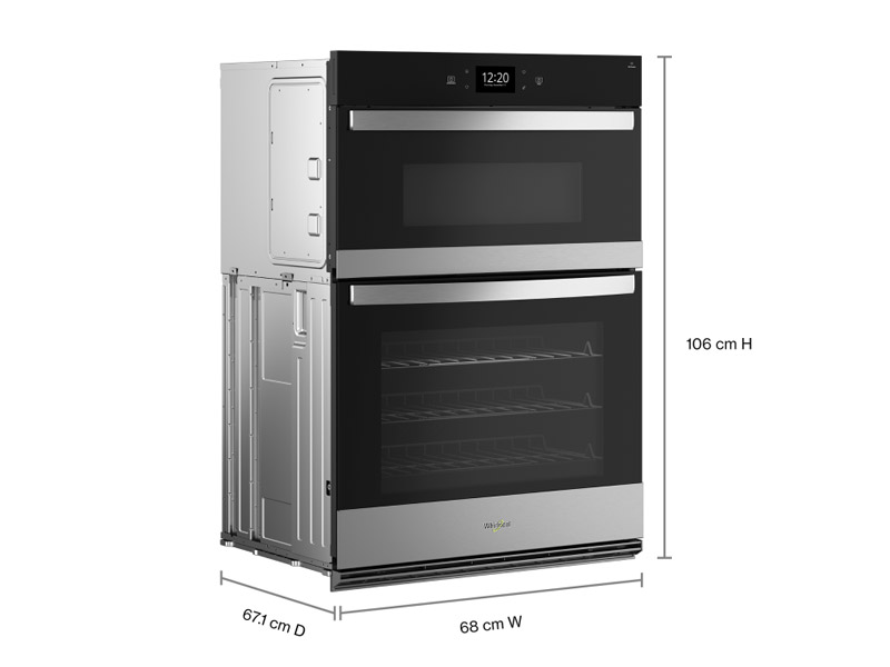 27" Whirlpool 4.3 Cu. Ft.  Combo Wall Microwave Oven with Air Fry Stainless Steel - WOEC7027PZ