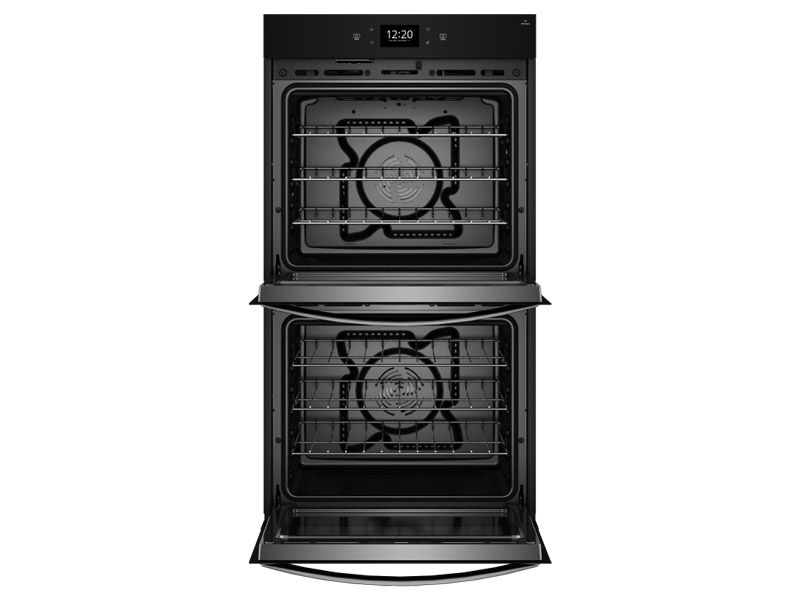 27" Whirlpool 8.6 Cu. Ft. Smart Double Wall Oven with Air Fry in Black Stainless - WOED7027PZ