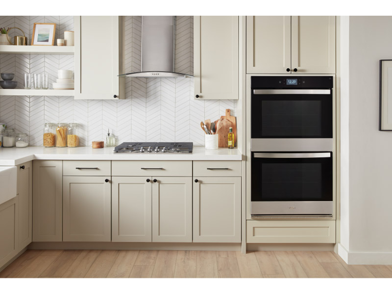 27" Whirlpool 8.6 Cu. Ft. Smart Double Wall Oven with Air Fry in Black Stainless - WOED7027PZ