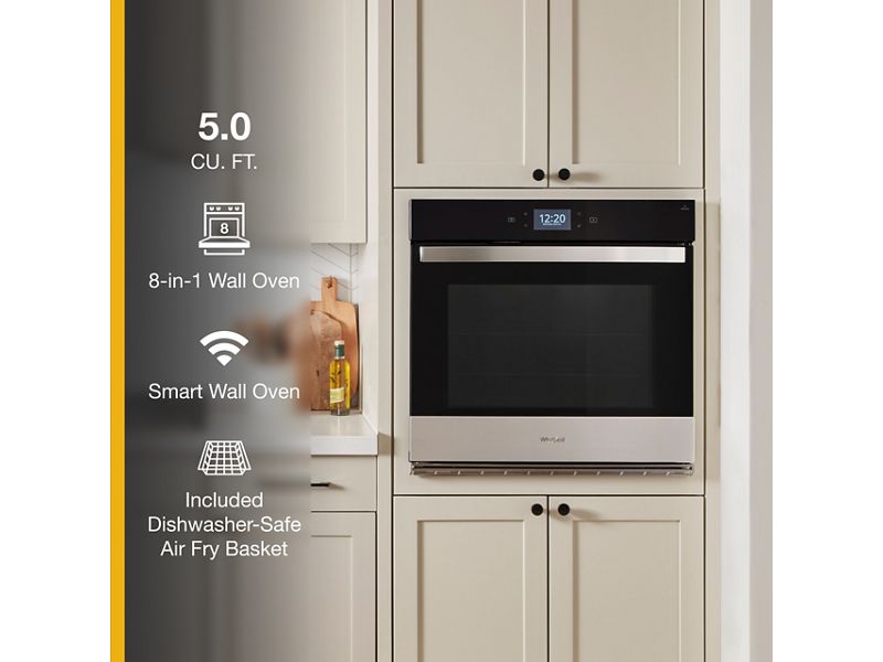30" Whirlpool 5.0 Cu. Ft. Single Smart Wall Oven with Air Fry - WOES7030PZ