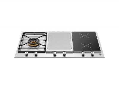 36" Bertazzoni Professional Series Segmented Gas/Induction Cooktop - PM361IGX