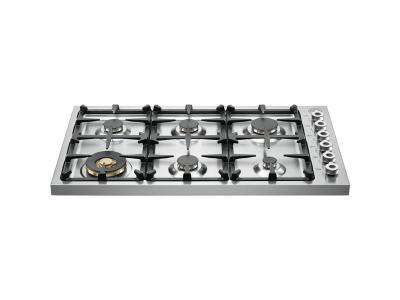 36" Bertazzoni  Professional Series Gas Cooktop with 6 Sealed Burners - DB36600X