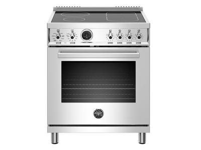 30" Bertazzoni Professional Series Induction Range 4 Heating Zones - PROF304INSXT