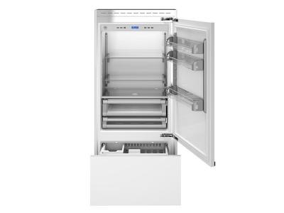 36" Bertazzoni Built-In Bottom Mount Refrigerator Panel Ready - REF36PRR