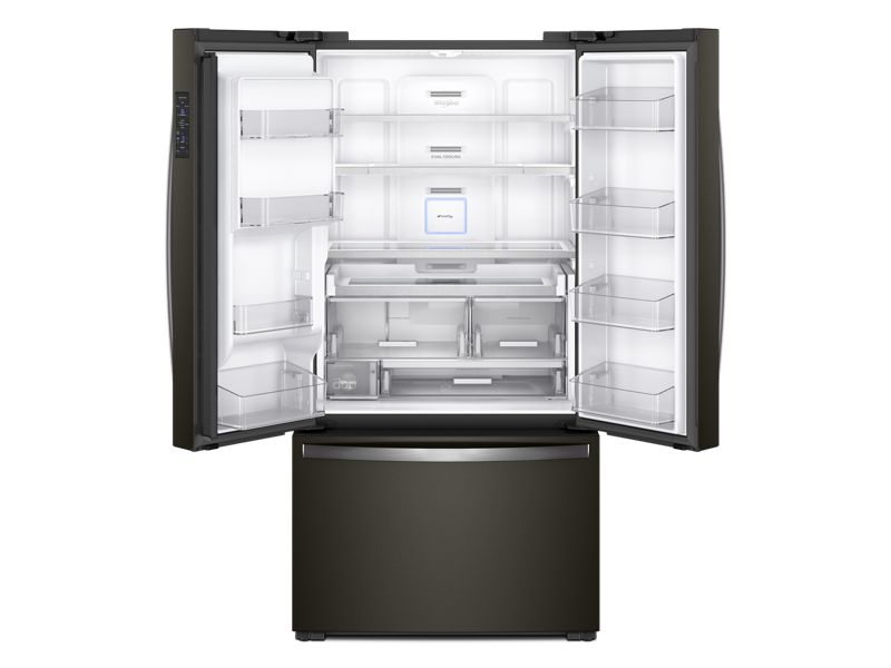 36" Whirlpool Counter Depth French Door Refrigerator in Black Stainless Steel - WRFC9636RV