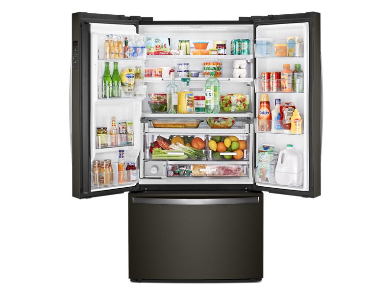 36" Whirlpool Counter Depth French Door Refrigerator in Black Stainless Steel - WRFC9636RV