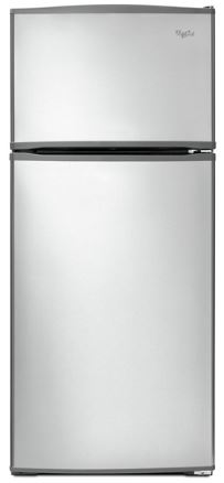 Whirlpool 28" Top Mount Fridge - Stainless Steel