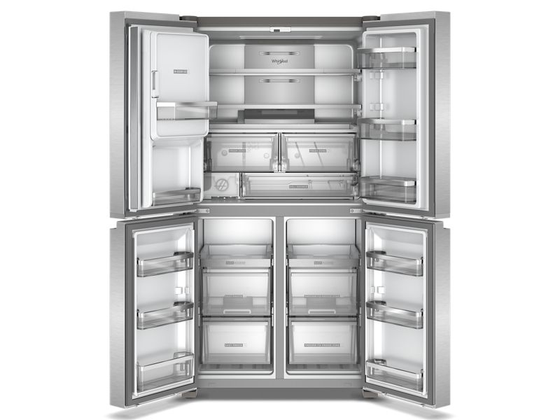 36" Whirlpool Counter Depth 4 Door Refrigerator with Ice Maker in Door - WRQC7836RZ