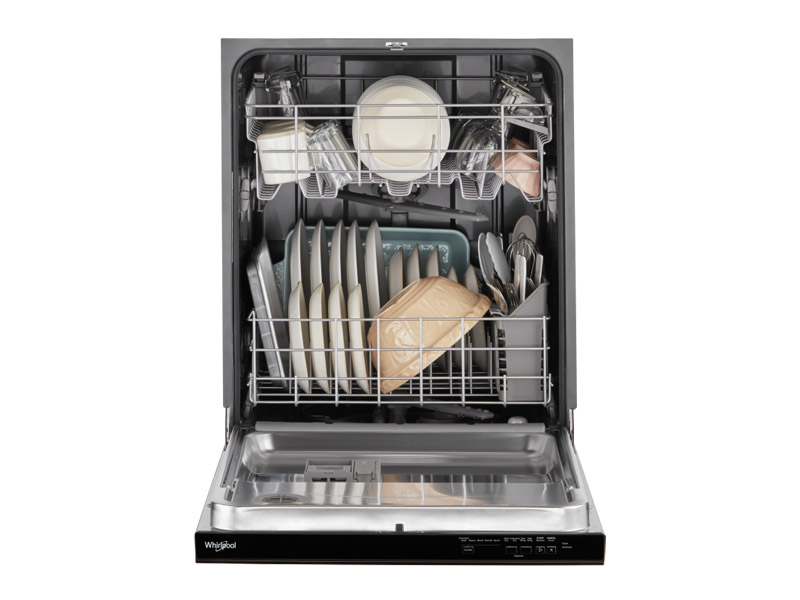 24" Whirlpool 55 DBA Quiet Dishwasher with Adjustable Upper Rack - WDP560HAMB
