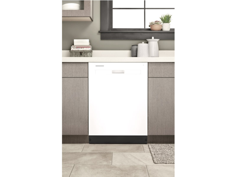 24" Whirlpool 55 DBA Quiet Dishwasher with Adjustable Upper Rack in White - WDP560HAMW