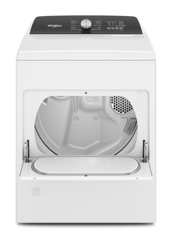 29" Whirlpool 7.0 Cu. Ft. Top Load Gas Moisture Sensing Dryer - WGD5010LW