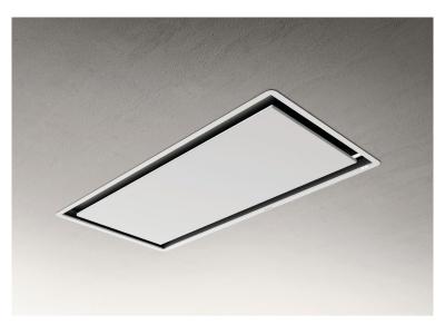 40" Elica Illusion Design Fabrizio Crisa Ceiling Mounted Range Hood In Metal White With White frame- EIL640WH