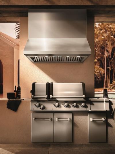 48" Elica Capri Wall Mount Outdoor Range Hood With LED - ECP148SS