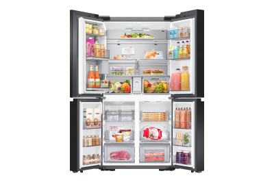 36" Samsung 22.8 Cu. Ft. Bespoke 4-door Flex French Door Refrigerators With Navy Glass Panel - F-RF23A9674141