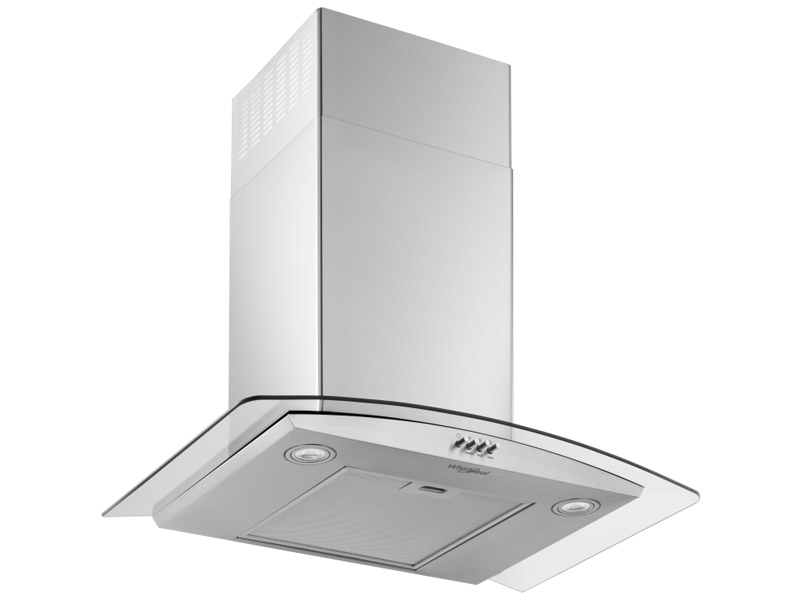 30" Whirlpool Curved Glass Wall Mount Range Hood In Stainless Steel - WVW51UC0LS