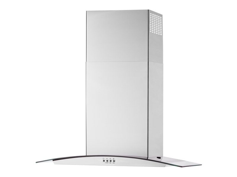 30" Whirlpool Curved Glass Wall Mount Range Hood In Stainless Steel - WVW51UC0LS