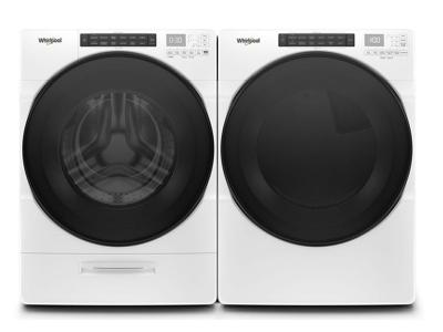 27" Whirlpool 5.2 Cu.Ft. I.E.C. Closet Depth Front Load Washer and 7.4 Cu. Ft. Front Load Gas Dryer - WFW6620HW-WGD6620HW