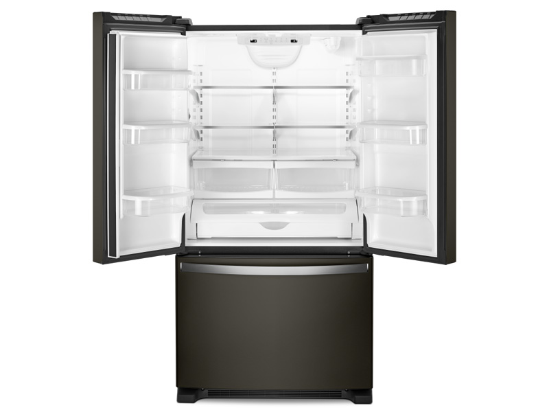 33" Whirlpool  22 Cu. Ft. Wide French Door Refrigerator in Black Stainless - WRFF5333PV