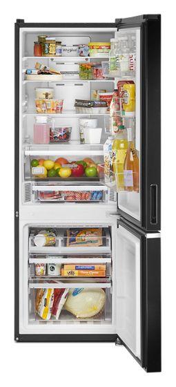 24" Whirlpool 12.9 Cu. Ft. Bottom Freezer Refrigerator In Black - WRB533CZJB