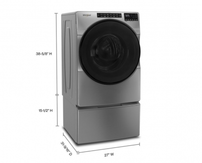 27" Whirlpool 5.2 Cu. Ft. Front Load Washer With Quick Wash Cycle - WFW5605MC