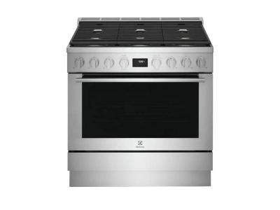 36" Electrolux 4.4 Cu. Ft. Freestanding Dual Fuel Range with 6 Sealed Burners  -  ECFD3668AS