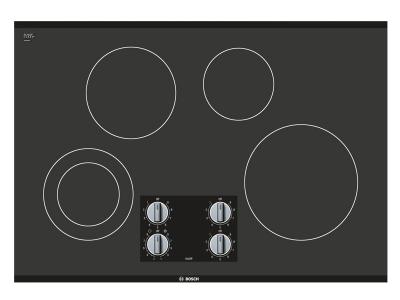 30" Bosch 500 Series Black Frameless Electric Cooktop - NEM5066UC