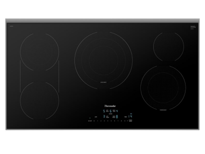 36" Thermador Electric Cooktop in Black Surface Mount with Frame - CET366YB