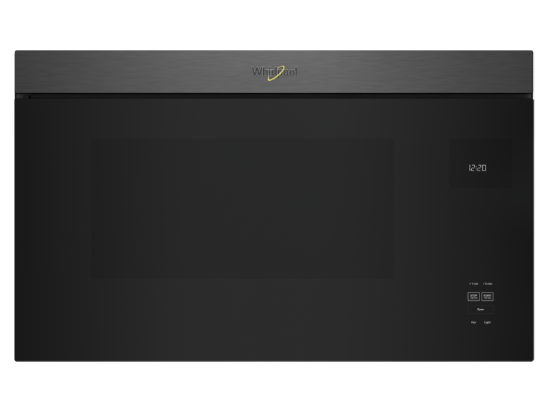 30" Whirlpool 1.1 Cu. Ft. Flush Mount Microwave with Turntable-Free Design in Black Stainless - YWMMF5930PV