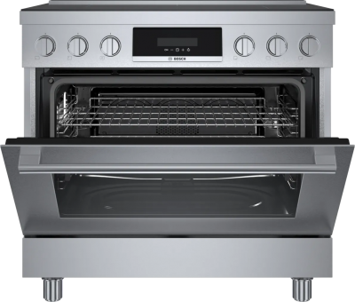 36" Bosch 800 Series Industrial Style Induction Range in Stainless Steel - HIS8655C