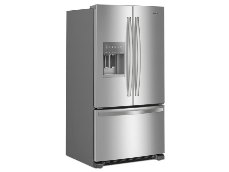 36" Whirlpool 25.2 Cu. Ft. French Door Bottom Mount Refrigerator in Fingerprint Resistant Stainless Steel - WRFF3436RZ