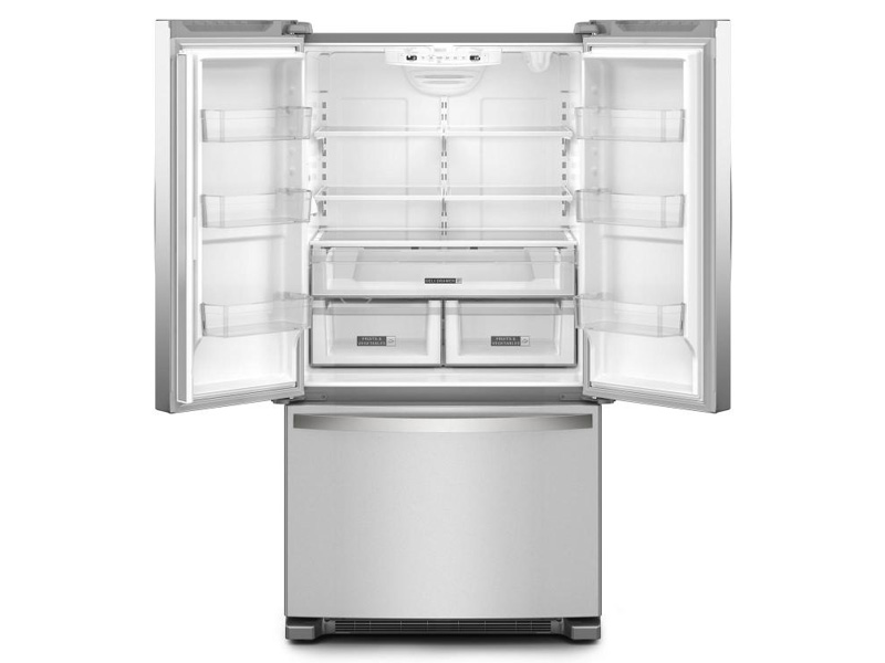 36" Whirlpool French Door Bottom Mount Refrigerator in FingerPrint Resistant Stainless Steel - WRFF3236RZ