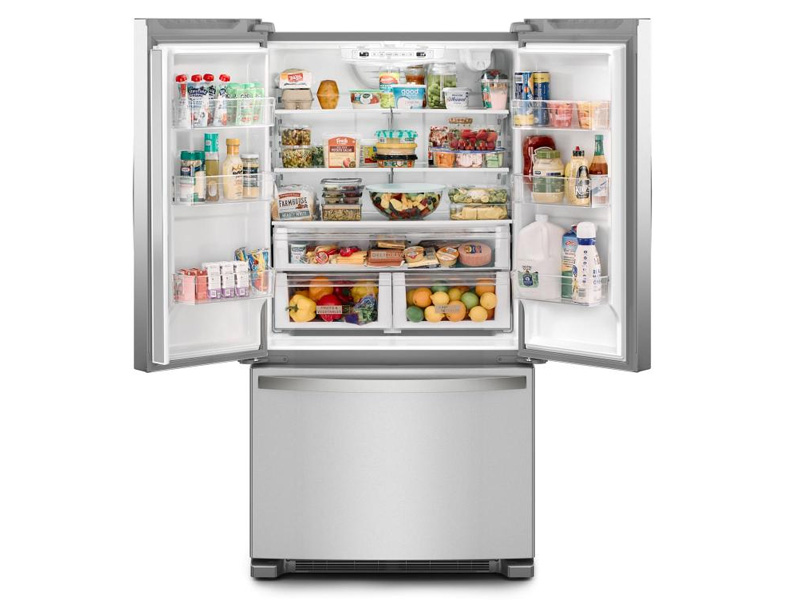 36" Whirlpool 20 Cu. Ft. French Door Bottom Mount Counter Depth Refrigerator - WRFC2036RZ