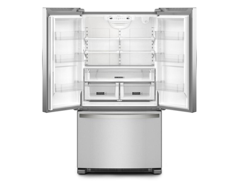 36" Whirlpool 20 Cu. Ft. French Door Bottom Mount Counter Depth Refrigerator - WRFC2036RZ
