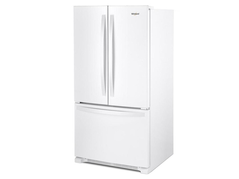 36" Whirlpool 20 Cu. Ft. French Door Bottom Mount Counter Depth Refrigerator in White - WRFC2036RW