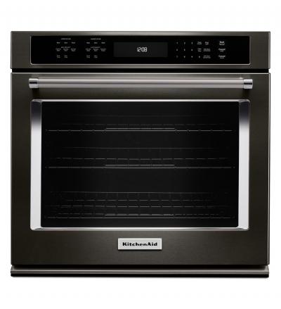 30" KitchenAid 5.0 Cu. Ft. Single Wall Oven With Even-Heat True Convection - KOSE500EBS