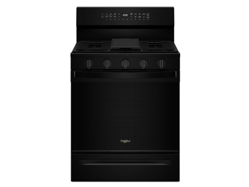 30" Whirlpool 5.3 Cu. Ft. Smart Gas Range with Air Cooking Technology - WFGS7530RB