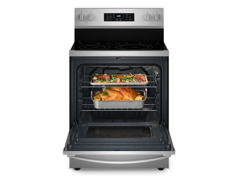 30" Whirlpool 5.3 Cu. Ft. Energy Star Electric Range with Air Cooking Technology No Preheat Air Fry and Air Baking and Self Clean - YWFES5030RZ