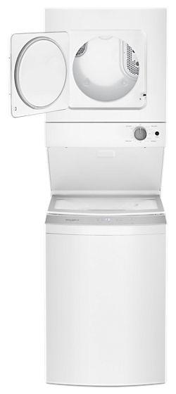 24" Whirlpool 1.8 Cu. Ft. I.E.C. Electric Stacked Laundry Center With 6 Wash Cycles And AutoDry - YWET4024HW