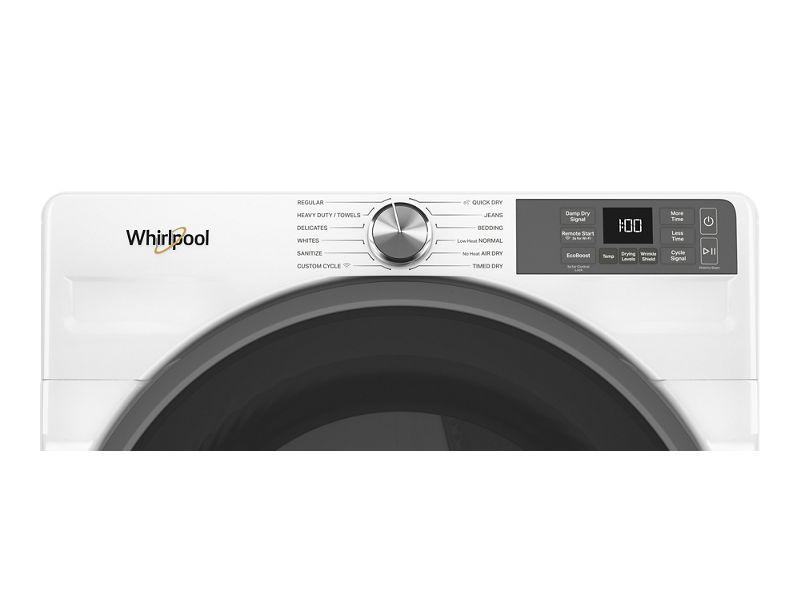 27" Whirlpool 7.4 Cu. Ft. Smart Front Load Gas Dryer with Wrinkle Shield Option in White - WGD5720RW