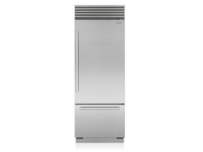 30" SubZero Tubular Handle Right Hinge Classic Over-and-Under Refrigerator - CL3050U/S/T/R