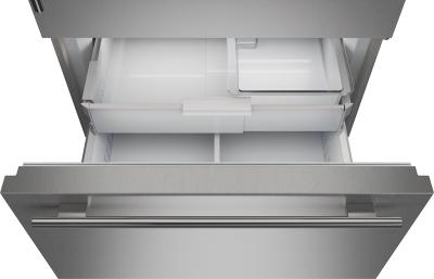36" SubZero Tubular Handle Left Hinge Classic Over-and-Under Refrigerator With Internal Dispenser -CL3650UID/S/T/R