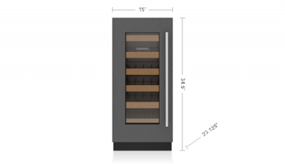 15" SubZero Designer Right Hinge Undercounter Wine Storage - DEU1550W/R