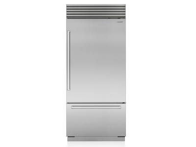 36" SubZero Left Hinge Classic Over-And-Under Refrigerator With Pro Handle - CL3650U/S/P/L