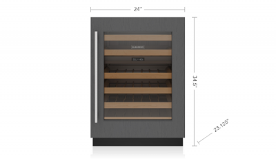 24" SubZero Designer Left Hinge Undercounter Wine Storage - DEU2450W/L