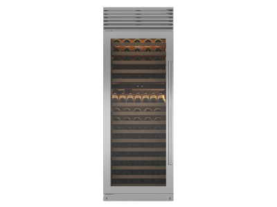 30" SubZero Classic Left-Hinge Wine Storage with Tubular Handle in Stainless Steel - CL3050W/S/T/L