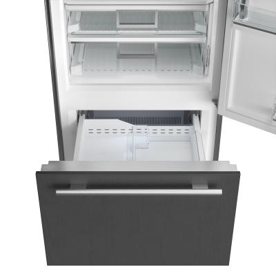 30" SubZero Tubular Handle Left Hinge Classic Over-and-Under Refrigerator With Internal Dispenser - CL3050UID/S/T/L