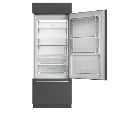 30" SubZero Tubular Handle Left Hinge Classic Over-and-Under Refrigerator With Internal Dispenser - CL3050UID/S/T/L