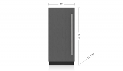 15" SubZero Designer Right Hinge Undercounter Beverage Center with Solid Door - DEU1550B/R