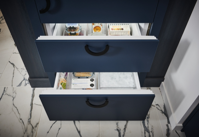 36" SubZero Designer Right Hinge Over-and-Under Refrigerator with Ice Maker - DET3650CI/R
