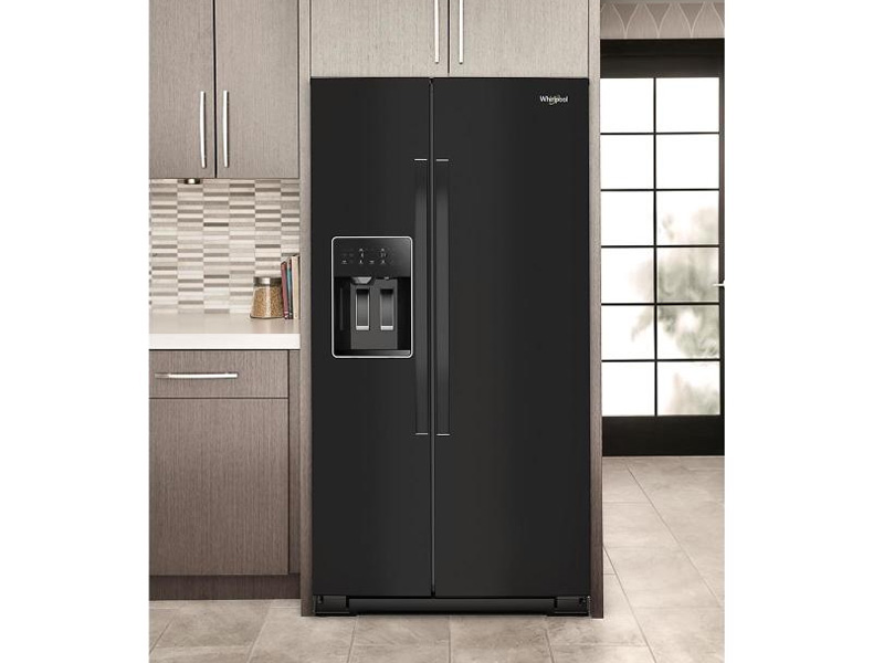 36" Whirlpool Wide Side-by-Side Refrigerator in Black - WRSC5536RB